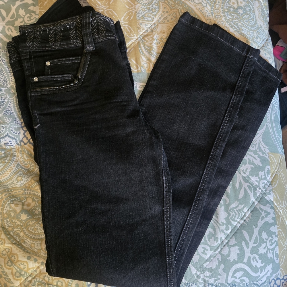 Colombian Jeans Black Denim, Butt Lift, Y2K